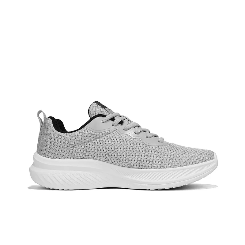 K bird Cushioned Wear Resistant Breathable Low Top Running Shoes Men's Light Gray-1