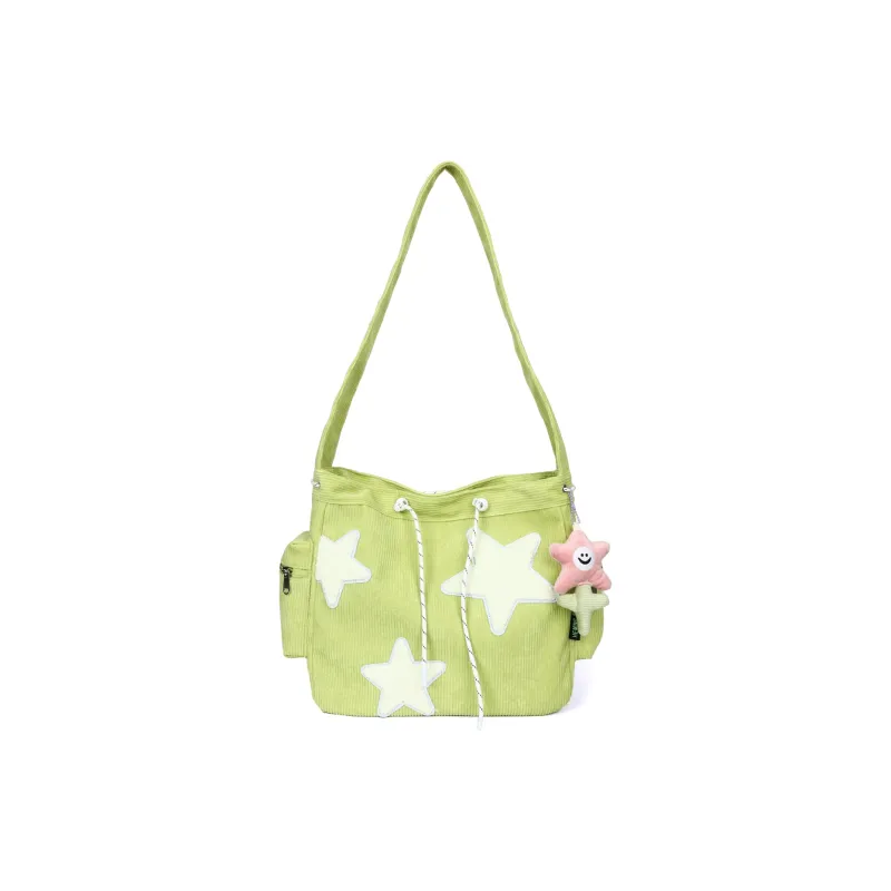 FAMAN Corduroy Crossbody Bag, Shoulder Bag Women's Pink/Black/White/Green-21