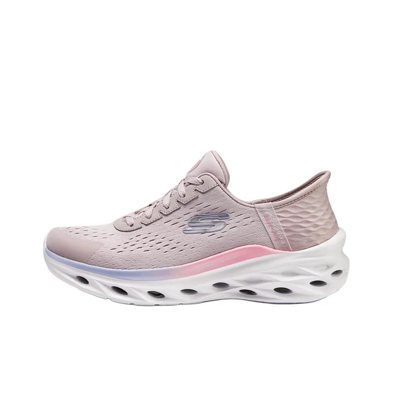 Skechers Cushioning Breathable Lightweight Low Top Casual Running Shoes Women's Purple-0