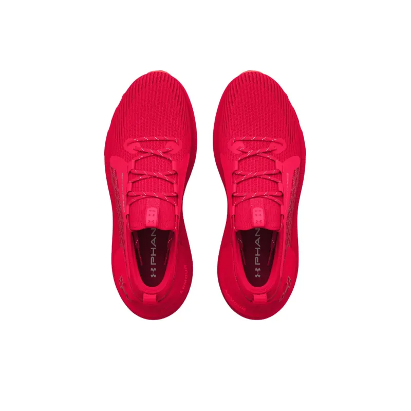 Under Armour HOVR Phantom 3 Wear resistant And Lightweight Low Top Running Shoes Unisex Red-3