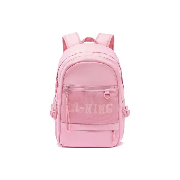 LiNing Sports Life Collection Polyester Backpack Unisex Coral Pink
