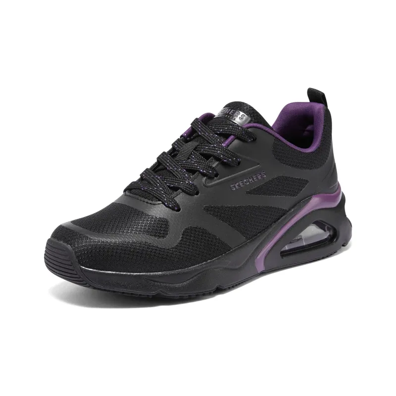 Skechers Cushioning Wear Resistant Low Top Running Shoes Women's Black-2