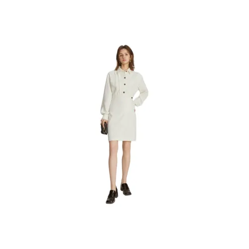 ELLE Long-Sleeved Dresses Women's Off White