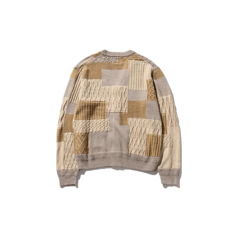 Beams Patchwork Cardigan-1