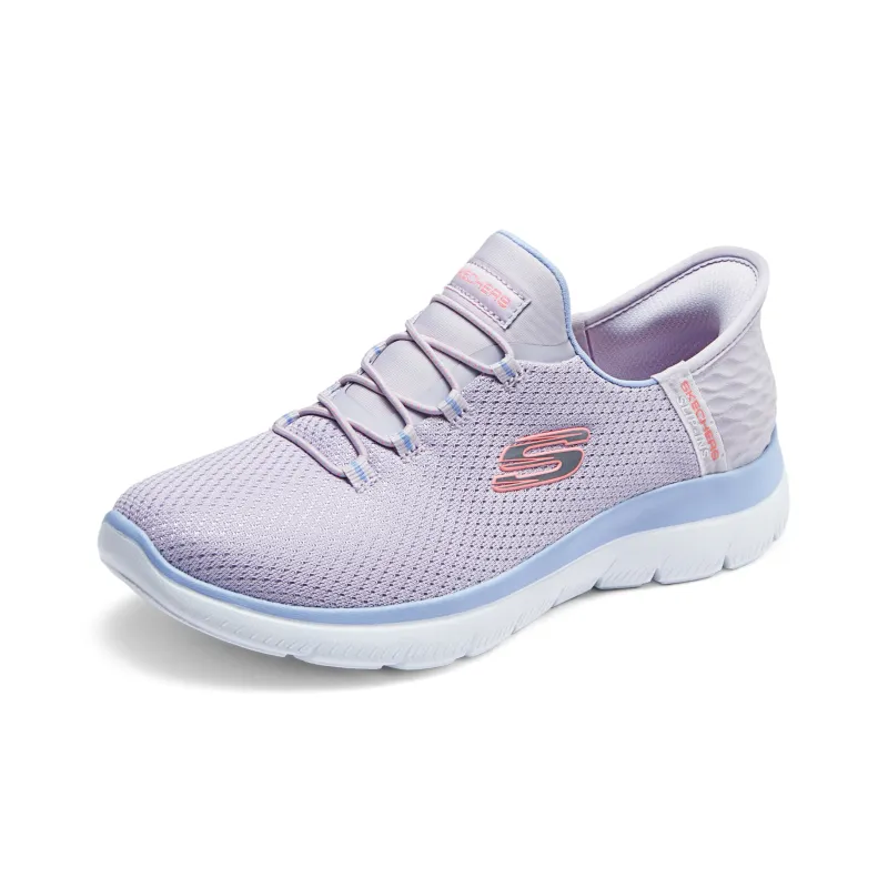 Skechers Slip Ins Hands Free Slip Ins Technology Anti Slip Wear Resistant Low Top Casual Shoes Women's Purple-2