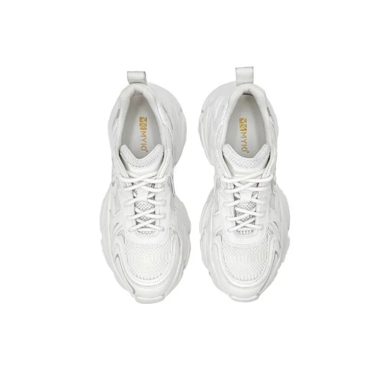 MYKI Chunky Sneakers Women's Low Top Silver-7
