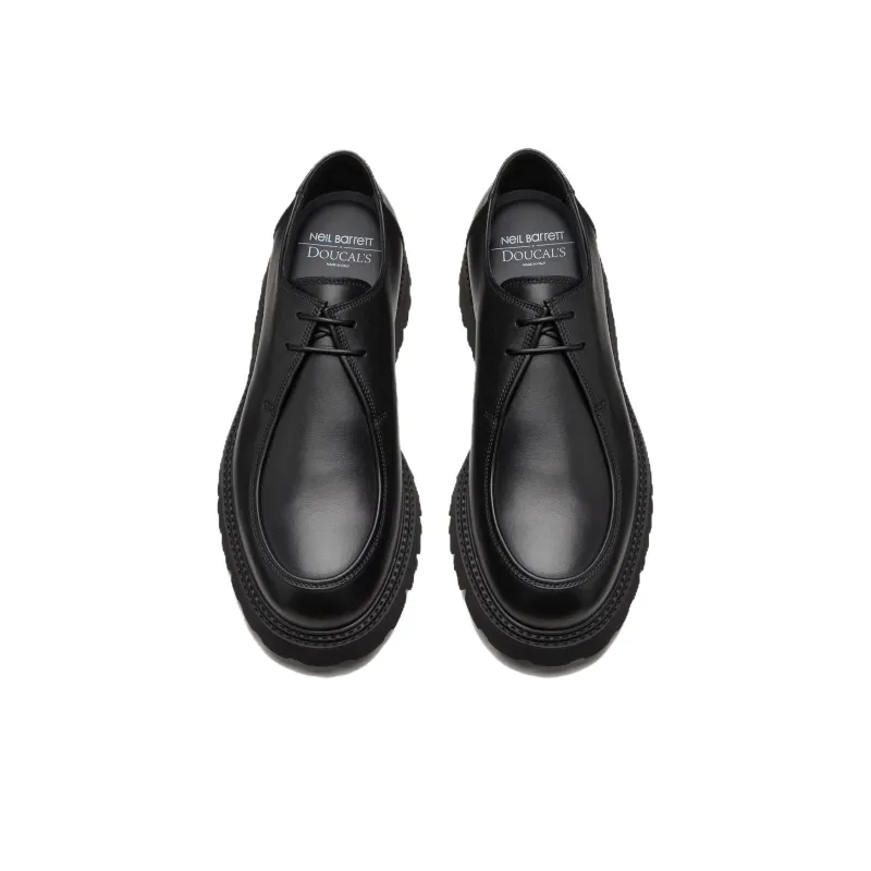 DOUCAL'S X Neil Barrett Leather Derby Shoes-3