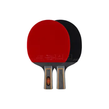 DOUBLEFISH Ping Pong Paddles Unisex Pure Wood Black/Red