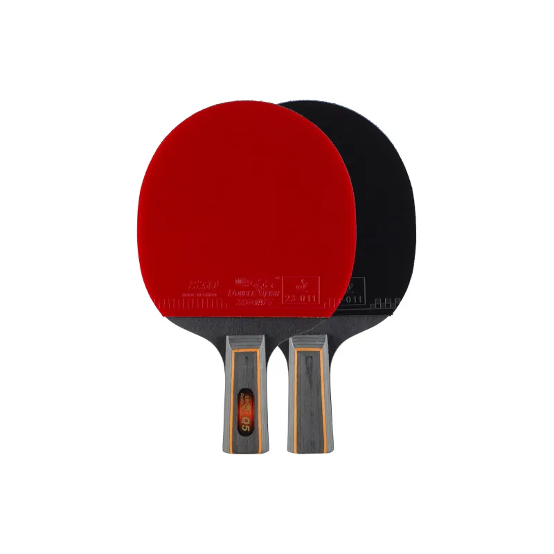DOUBLEFISH Ping Pong Paddles Unisex Pure Wood Black/Red-0