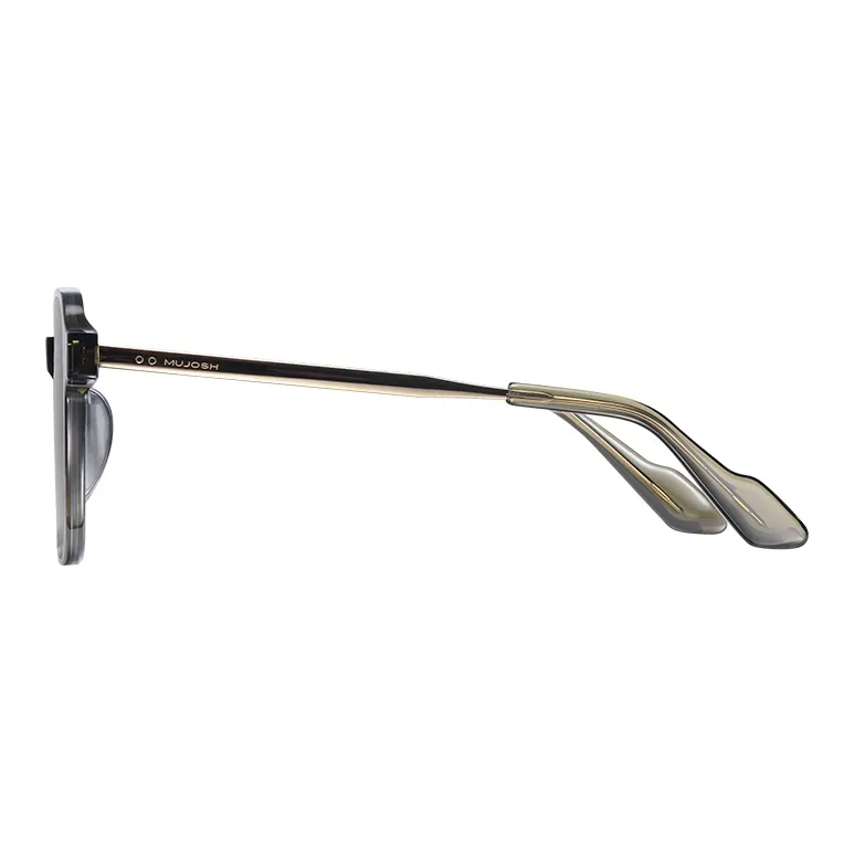 MUJOSH Astral Series Square Oversized Plate Metal Polarized Sunglasses With UV Protection Unisex-14