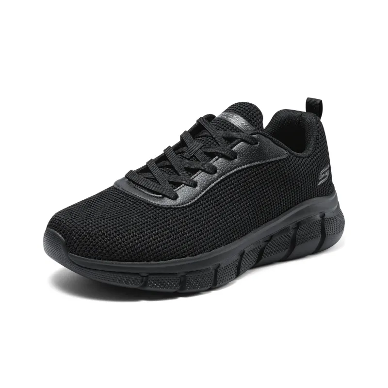 Skechers Wear resistant And Lightweight Low Top Casual Running Shoes Men's Black-2