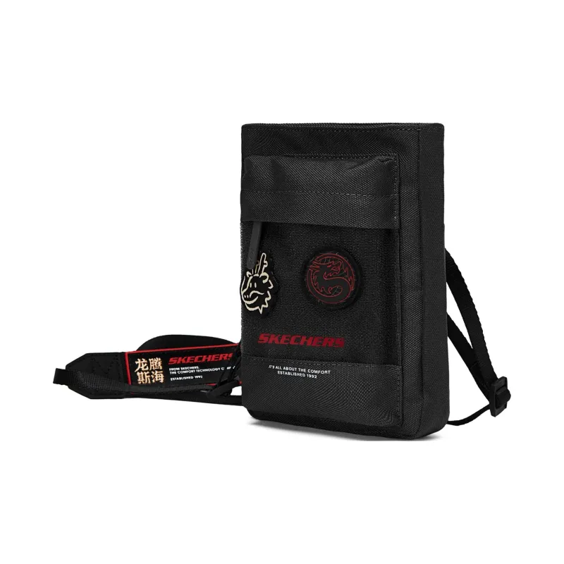 Skechers Fabric Shoulder Bag Crossbody Bag Regular Unisex Carbon Black-1