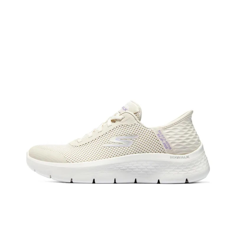 Skechers Go Walk Fle Anti-Slip Wear-Resistant Breathable Moisture-Wicking Low-Top Casual Running Shoes Women's Ecru-0