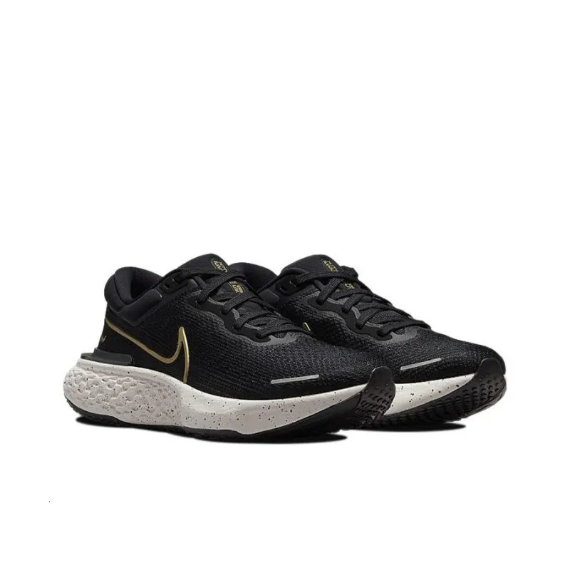 Nike ZoomX Invincible Run Flyknit Black Metallic Gold-3