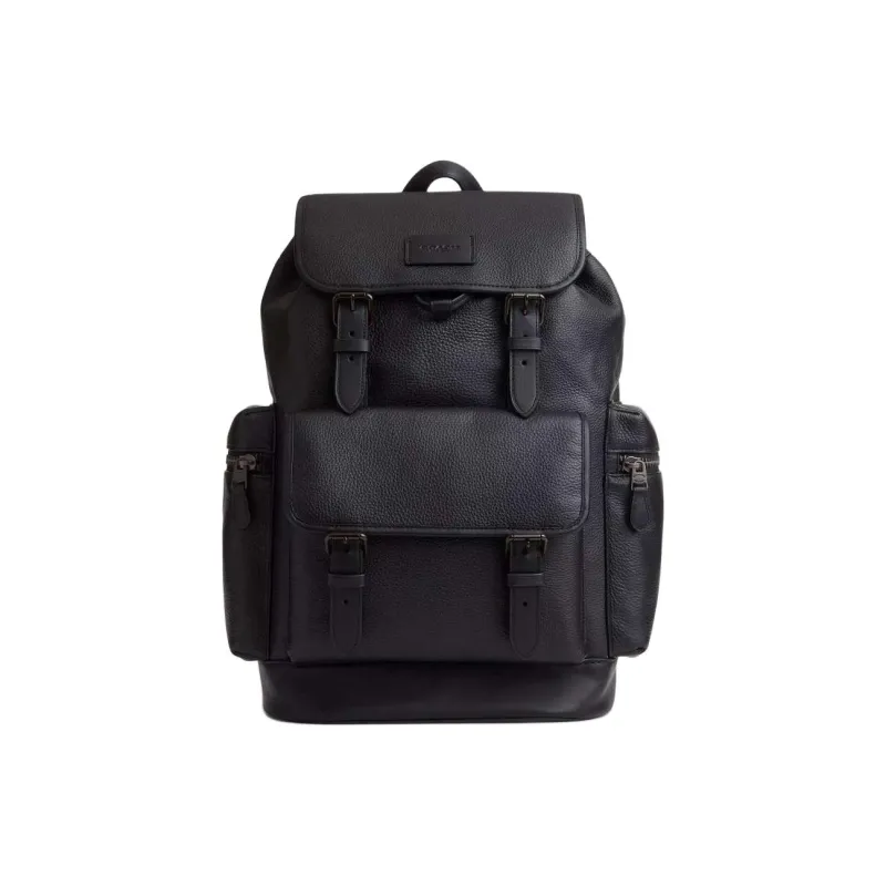COACH Sprint Cow Leather Backpack Large Size Men's Black-0
