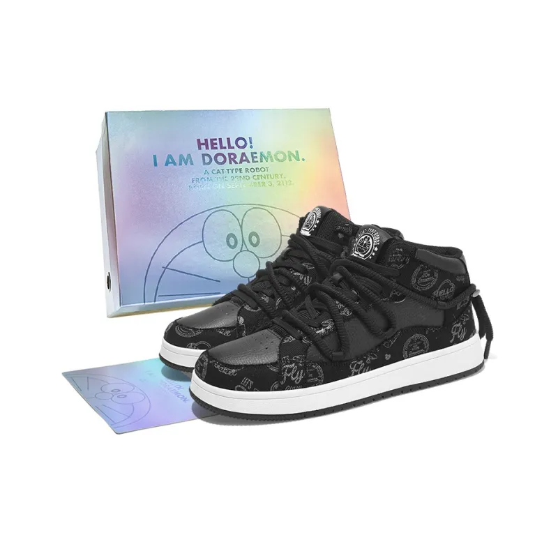 DoraemonA Box Limited Edition Puffy Shoes Low-Top Skateboard Shoes Unisex-346