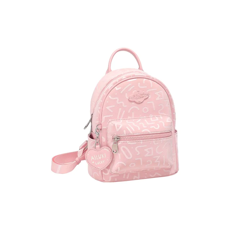 AILUXI PU Backpack Medium Size Women's Blossom Joy Pink-2