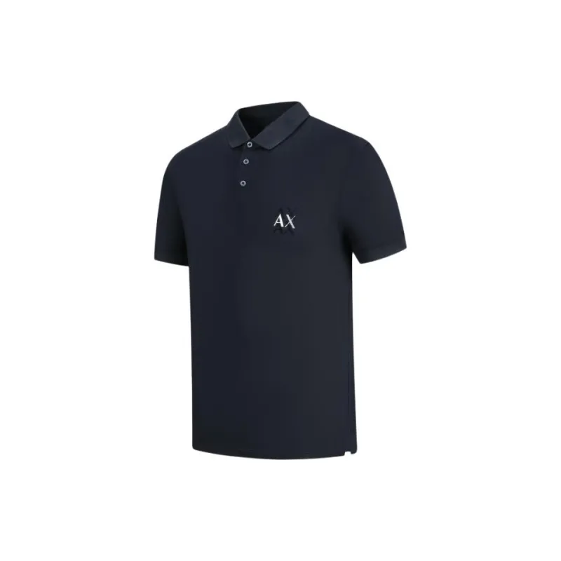 ARMANI EXCHANGE SS24 Polo Shirt Men's Navy Blue-2