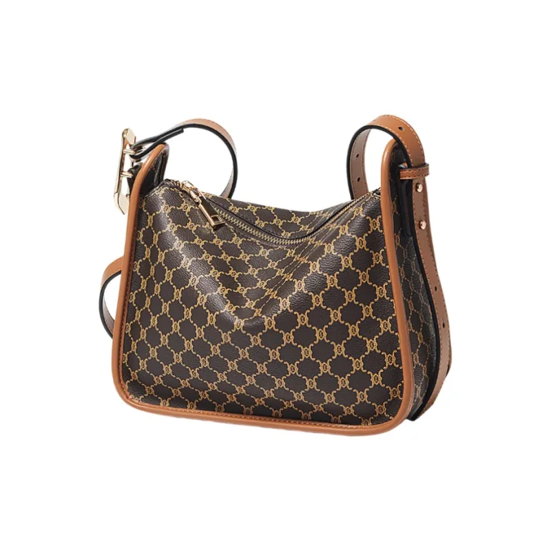 Marino Orlandi Synthetic Leather Shoulder Bag, Crossbody Bag Medium Size Women's Coffee-3