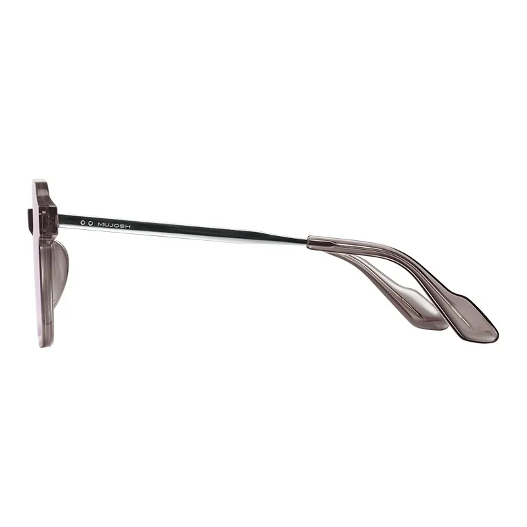 MUJOSH Astral Series Square Oversized Plate Metal Polarized Sunglasses With UV Protection Unisex-11