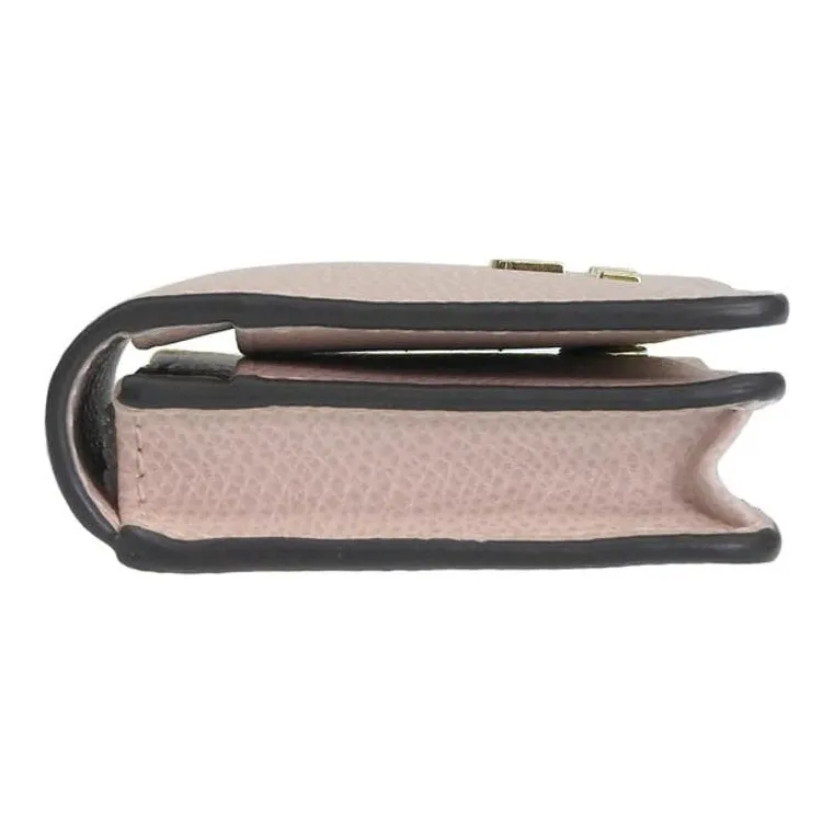 Furla Leather Card Holder Unisex Light Pink-3