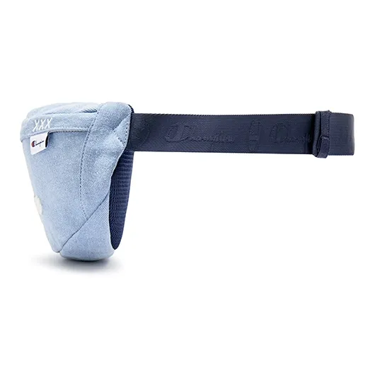 Champion Fabric Fanny Pack Small Size Unisex Blue/Ecru/Gray-1