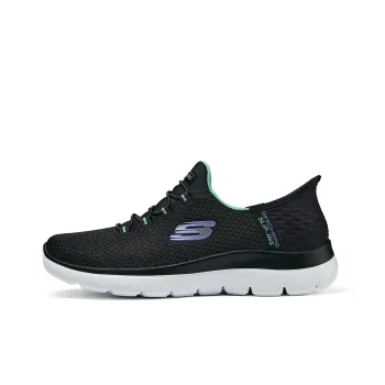 Skechers Summits Slip Ins Technology Anti Slip Wear Resistant Low Top Casual Shoes Women's Black Green