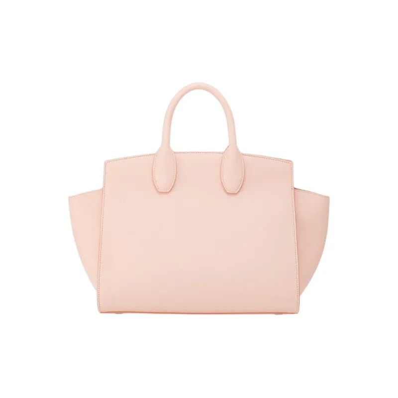 FERRAGAMO Studio Embossed Calfskin Handbag Small Size Women's Nylon Pink-3