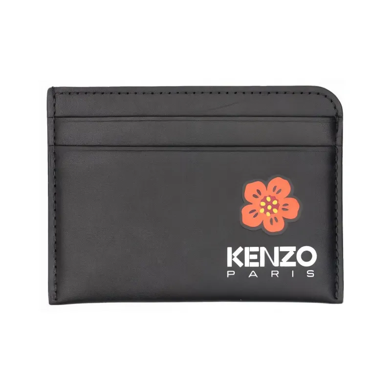 KENZO Cow Leather Card Holder Card Holder Men's Black-0