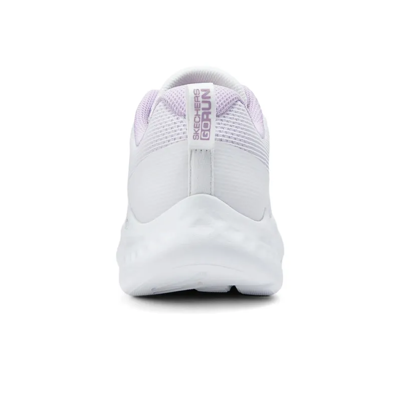 Skechers Go Run Lite Cushioning Low Top Casual Running Shoes Women's White Purple-4