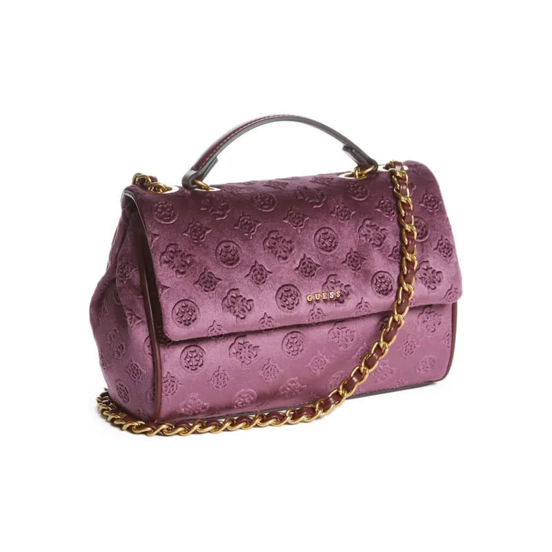 GUESS Velvet Shoulder Bag Crossbody Bag Women's Purple-1