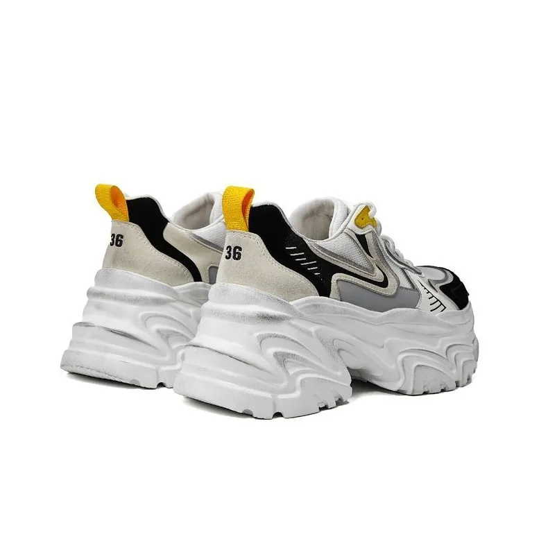 MYKI Chunky Sneakers Women's Low Top Silver-18