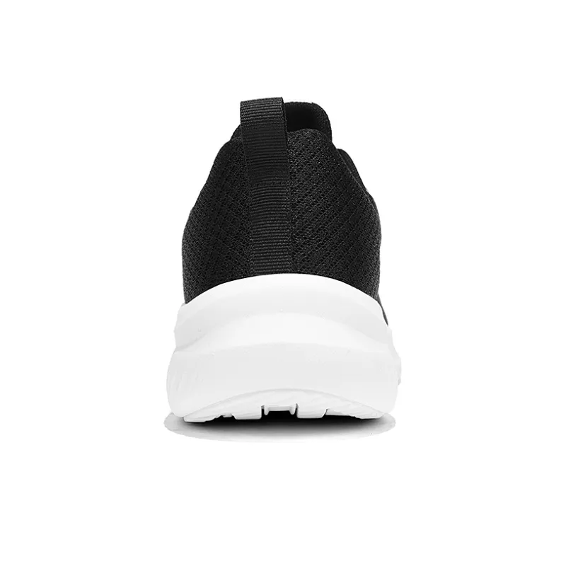 K bird Cushioned Wear Resistant Breathable Low Top Casual Running Shoes Men's Black White-4