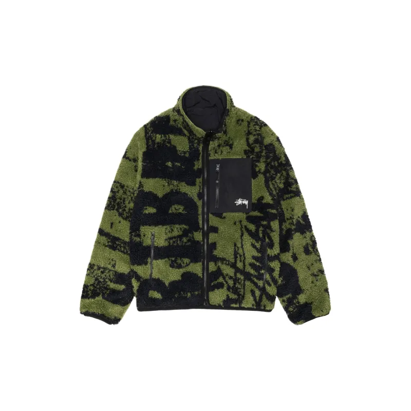 Stüssy Reversible Fleece texture Jacket-4