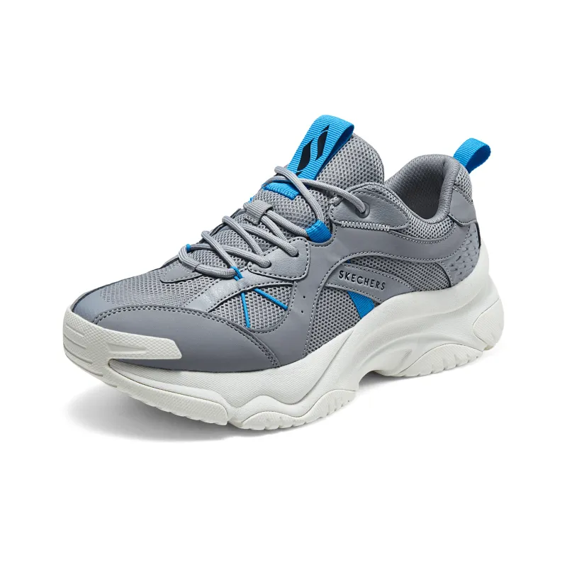 Skechers Anti Slip Wear Resistant Low Top Running Shoes Men's Blue Gray-2