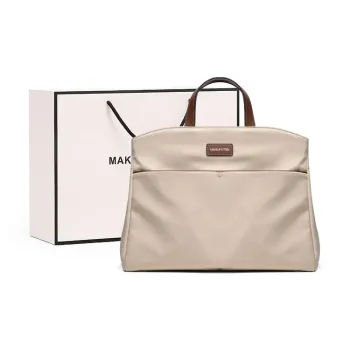 MAKEUP KITTEN Nylon Fabric/Synthetic Leather Crossbody Bags Handbags Regular Women's Black/Apricot