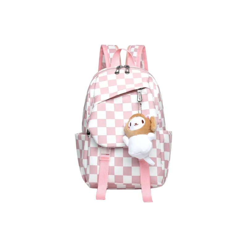 FAMAN Oxford Backpack Small Size Women's Black Red/Blue Pink/Orange-18