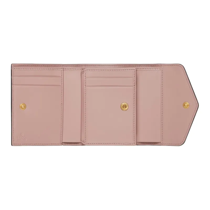 GUCCI Leather Wallet Medium Size Women's Pink-3