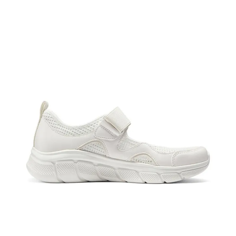 Skechers Slip Resistant Breathable Rebound Low Top Casual Shoes Women's White-1