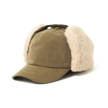 Beams Polyester, Nylon, Suede, Cotton Baseball Caps Women's Olive Green