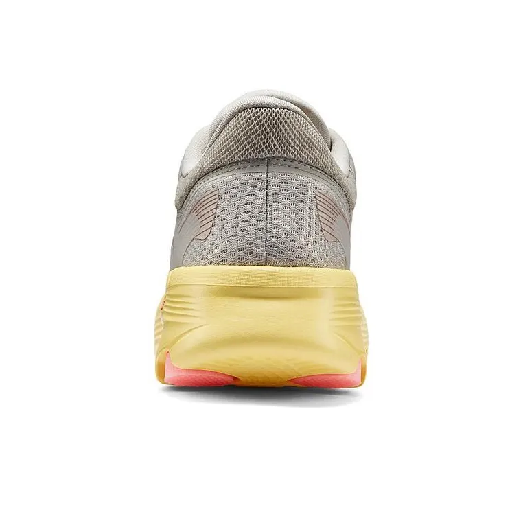 Skechers Slip Resistant Low Top Running Shoes Women's Gray Yellow-5