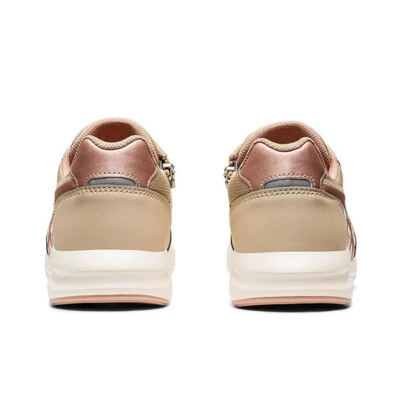 Asics Life Walker Cushioning Wear Resistant Low Top Casual Shoes Women's Brown White-5