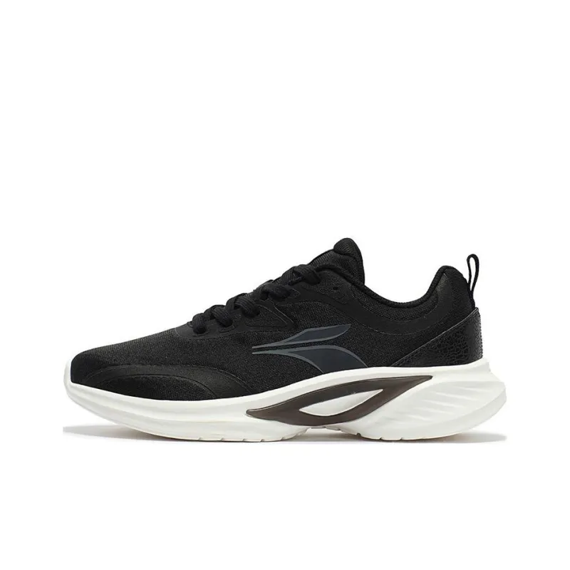 361° Cushioned Wear Resistant Lightweight Low Top Running Shoes Men's Black-0