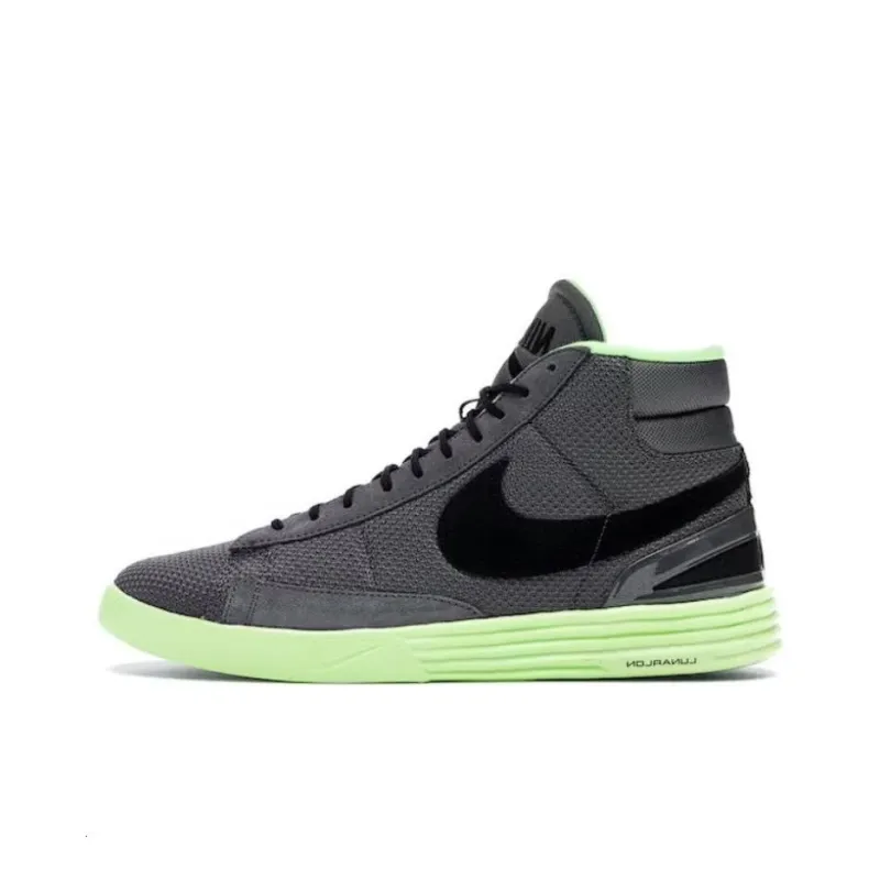 Nike Lunar Blazer 555029 Dark Grey/Black Flash Lime-0
