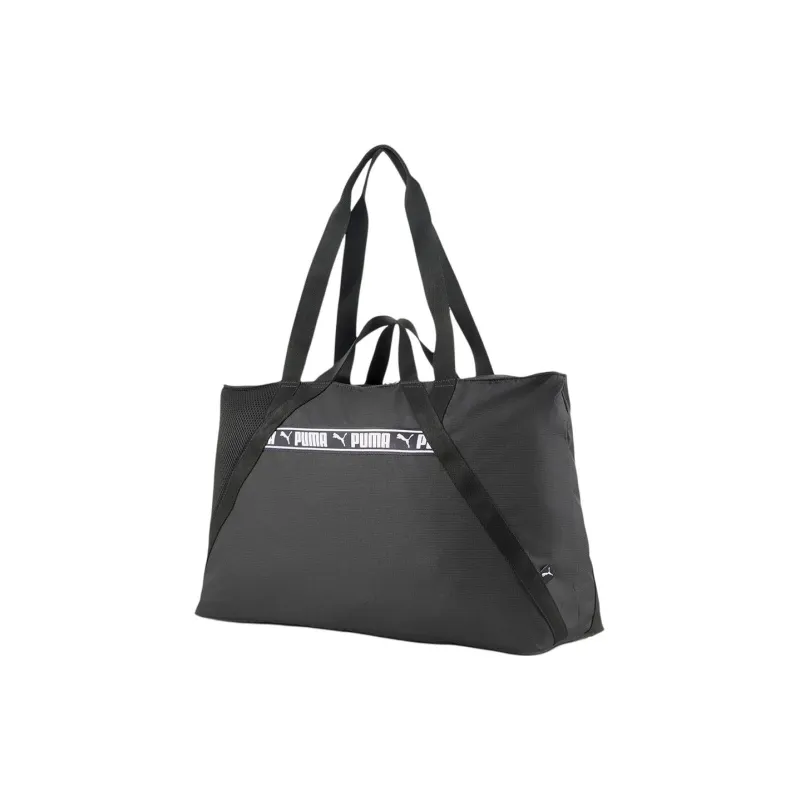 PUMA Polyester Regular Tote Bag Shopping Bag One Shoulder Crossbody Portable Travel Bag 27L Unisex Black-0