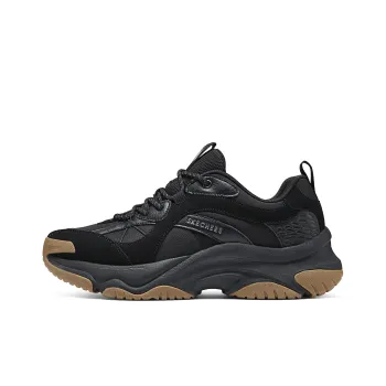 Skechers Anti Slip Wear Resistant Breathable Lightweight Low Top Running Shoes Men's Black