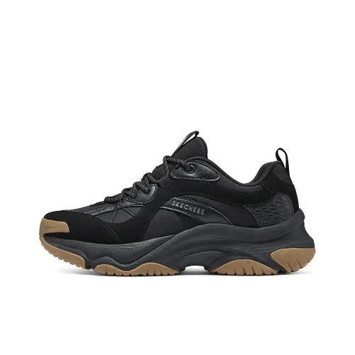 Skechers Anti Slip Wear Resistant Breathable Lightweight Low Top Running Shoes Men's Black