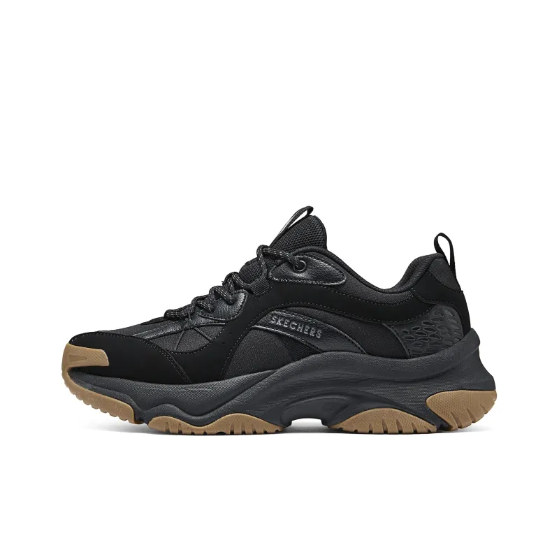 Skechers Anti Slip Wear Resistant Breathable Lightweight Low Top Running Shoes Men's Black-0