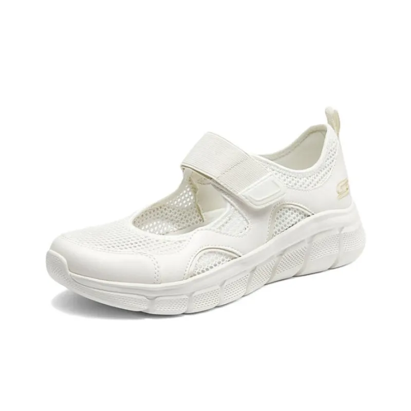 Skechers Slip Resistant Breathable Rebound Low Top Casual Shoes Women's White-2