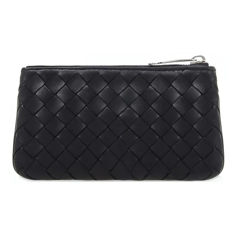Bottega Veneta Intrecciato Sheepskin Envelope Bag Clutches Men's Black-0
